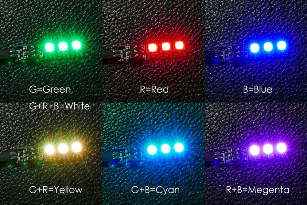 RGB LED 5V 7 цветная световая доска/навигационные огни для
