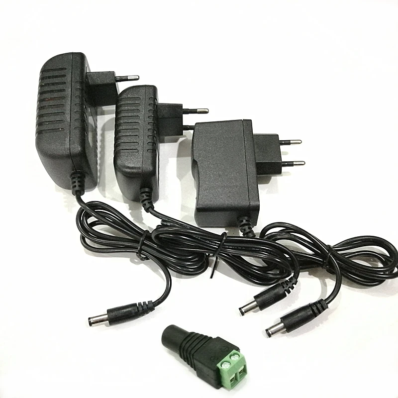 Адаптер питания для светодиодных лент 12 в пост. Тока 1/2/3 А + кабель лент|cable for led|cable