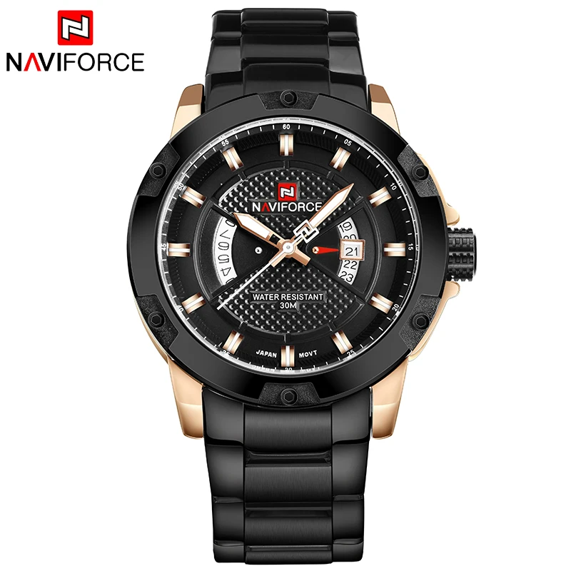 Часы наручные Naviforce Мужские кварцевые модные роскошные Брендовые спортивные