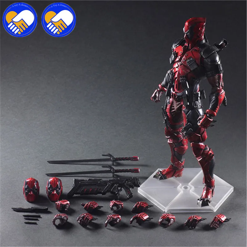 PLAY ARTS 27 см Marvels X-men Дэдпул 26 PA экшн фигурка Супергерои дэдпулы и паук мужчины