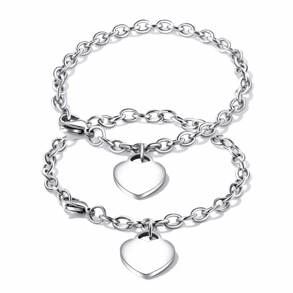 Новый стиль моды любителей ручной цепи Простой Классический titanium стали Любовь