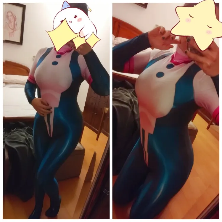 2018 Uraraka косплей костюм спандекс 3D печать Zentai боди для фотографий|Костюмы из