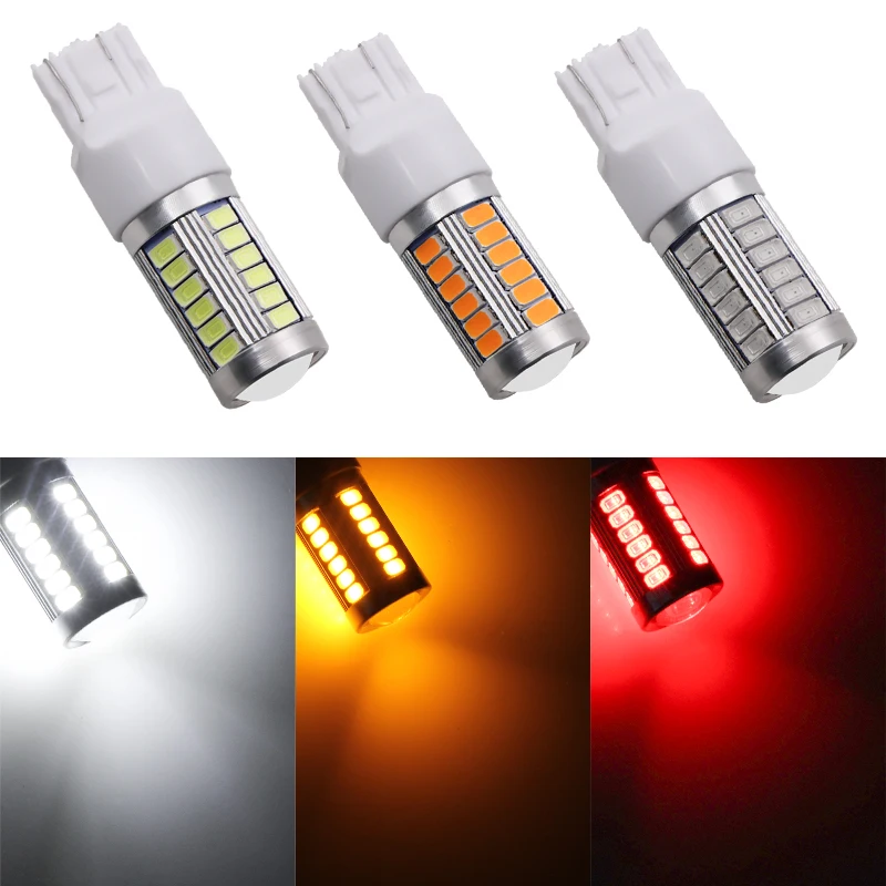 1x T20 7443 W21/5W 33 светодиодный 5630 5730 smd Автомобильные стоп сигналы Противотуманные