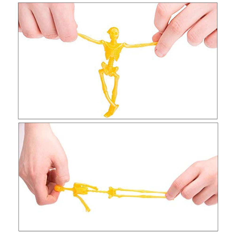 

24pcs Funny TPR Skull Model Doll Human Skeleton Toy Halloween Decoration Toy New