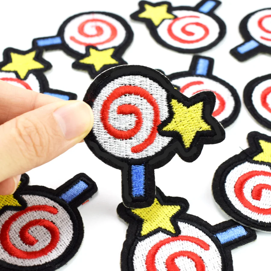 5 шт. нашивки значки леденца для одежды вышитые патчи приклеивания утюгом