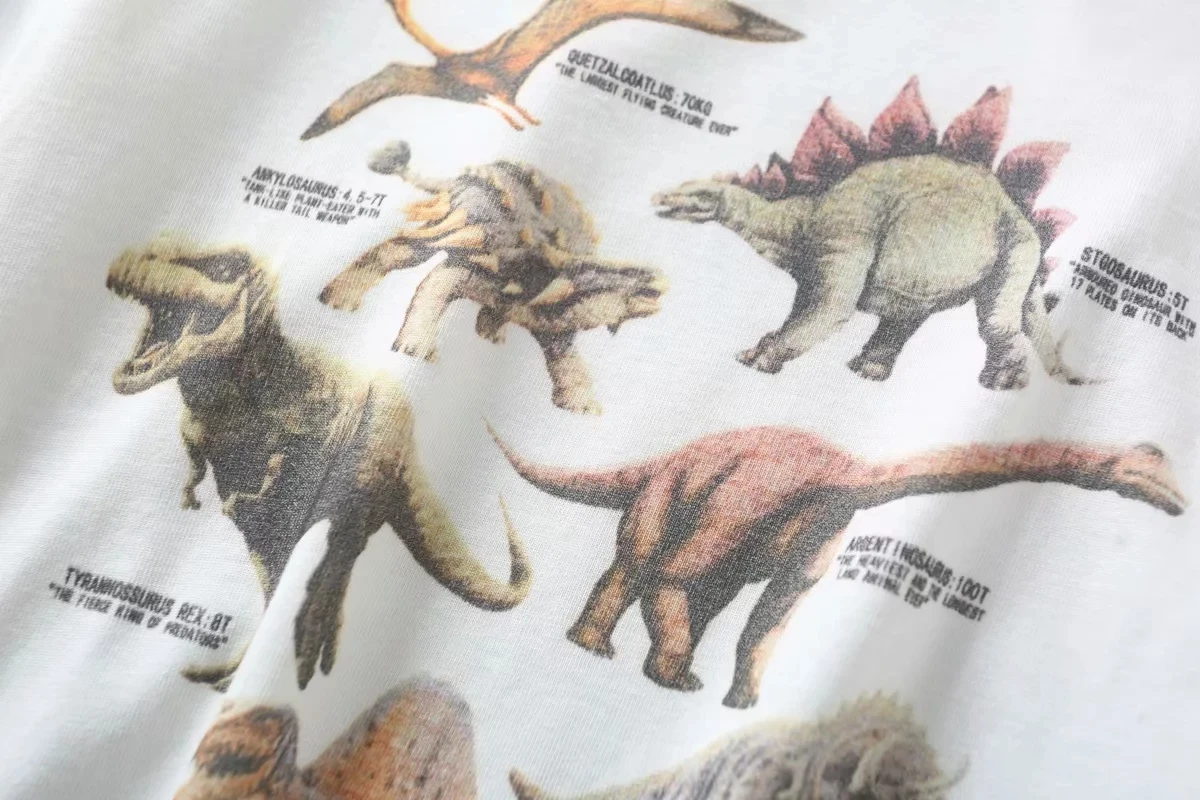 Женская футболка с принтом динозавра|Футболки| |