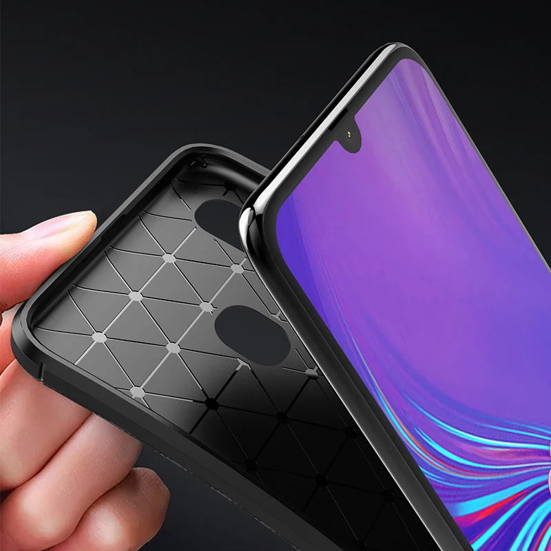 Чехлы для Samsung Galaxy A30 чехол A10 A40 A50 A70 из углеродного волокна Мягкий Силиконовый ТПУ