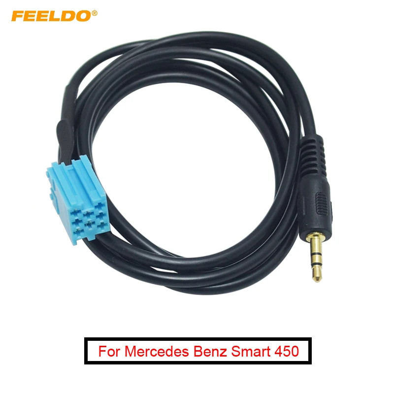 FEELDO 1 шт. Φ аудио 3 5 мм 8-контактный разъем AUX кабель входной адаптер для Mercedes Benz Smart