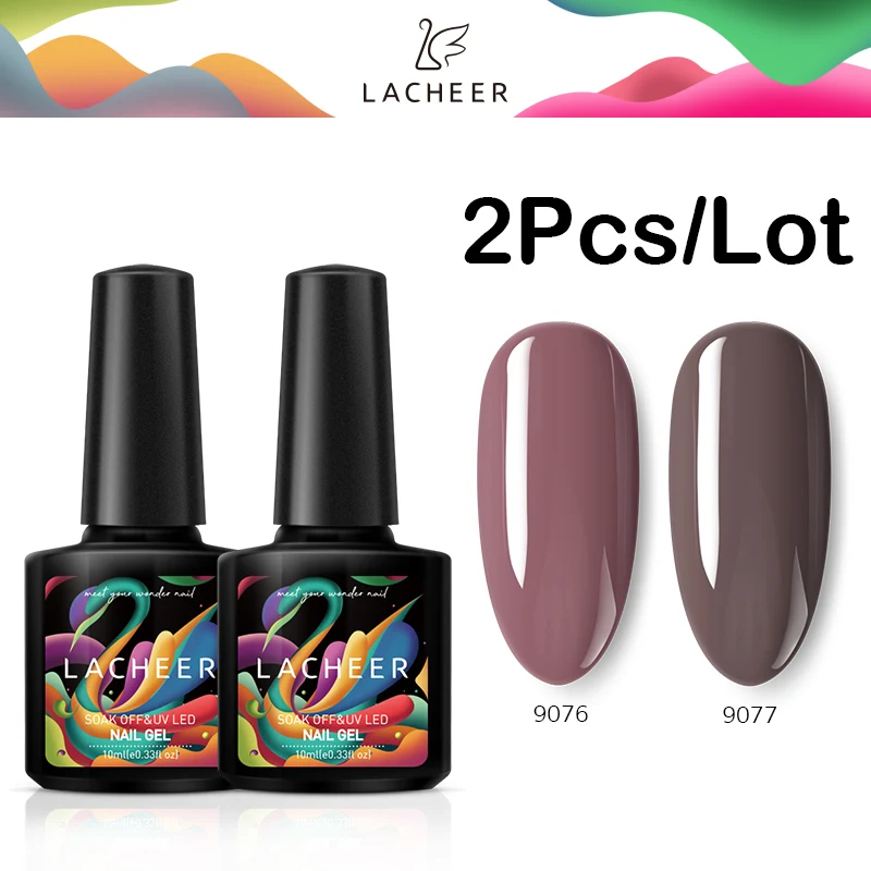 Набор гель лаков для ногтей Lacheer УФ полуперманентный Гибридный СВЕТОДИОДНЫЙ