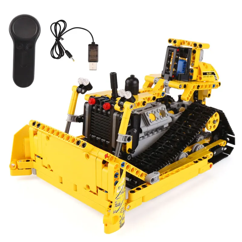 Yeshin Technic Игрушки совместимы с новым 20008 бульдозер грузовик набор строительных блоков Кирпичи дети RC автомобиль игрушки с USB зарядное устройство