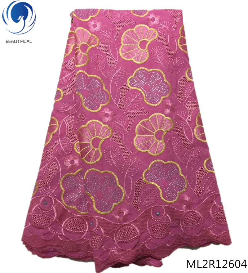 

BEAUTIFICAL plum purple french african swiss voile lace Pattern design stones swiss lace cotton fabric lace high quality ML2R126