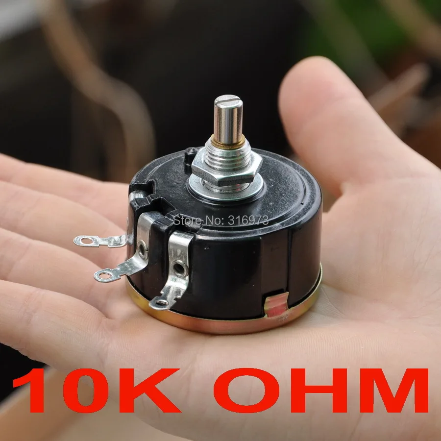 (2 шт./лот) 10K Ом 5 Вт проволочный роторный потенциометр WX112(050) Горшки Вт.|rotary