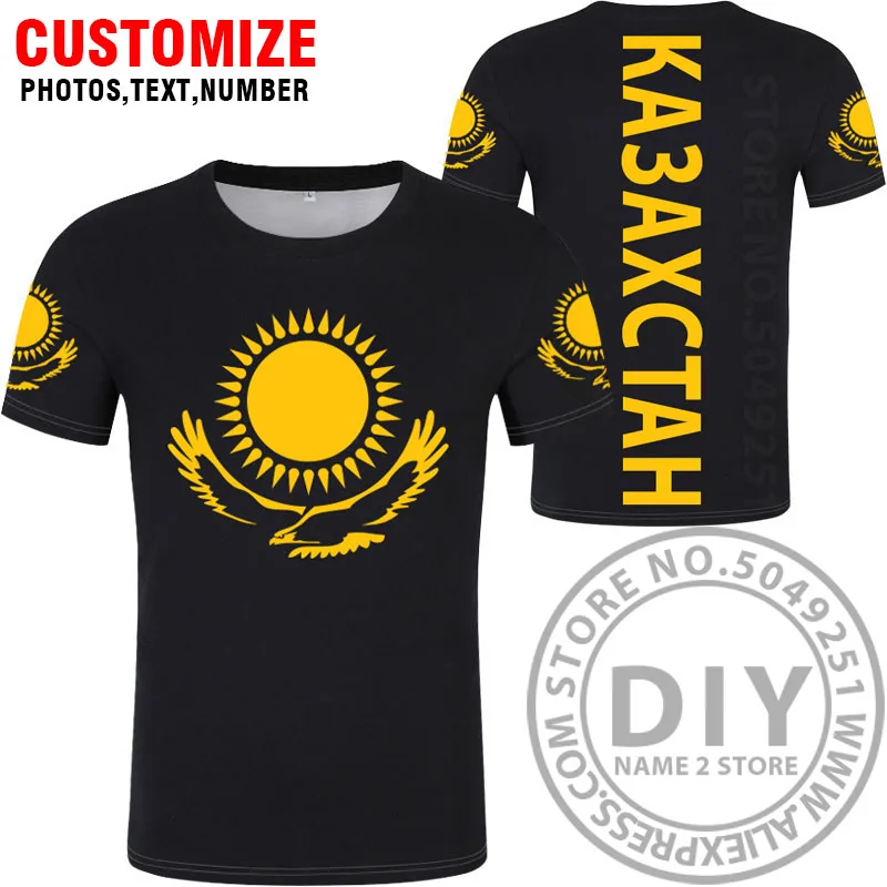 Style 13 KAZAKHSTAN футболка diy на заказ с именем и номером Каз футболка Национальный флаг kz русский kazakh страна колледж принт Логотип Одежда - Цвет: Style 13