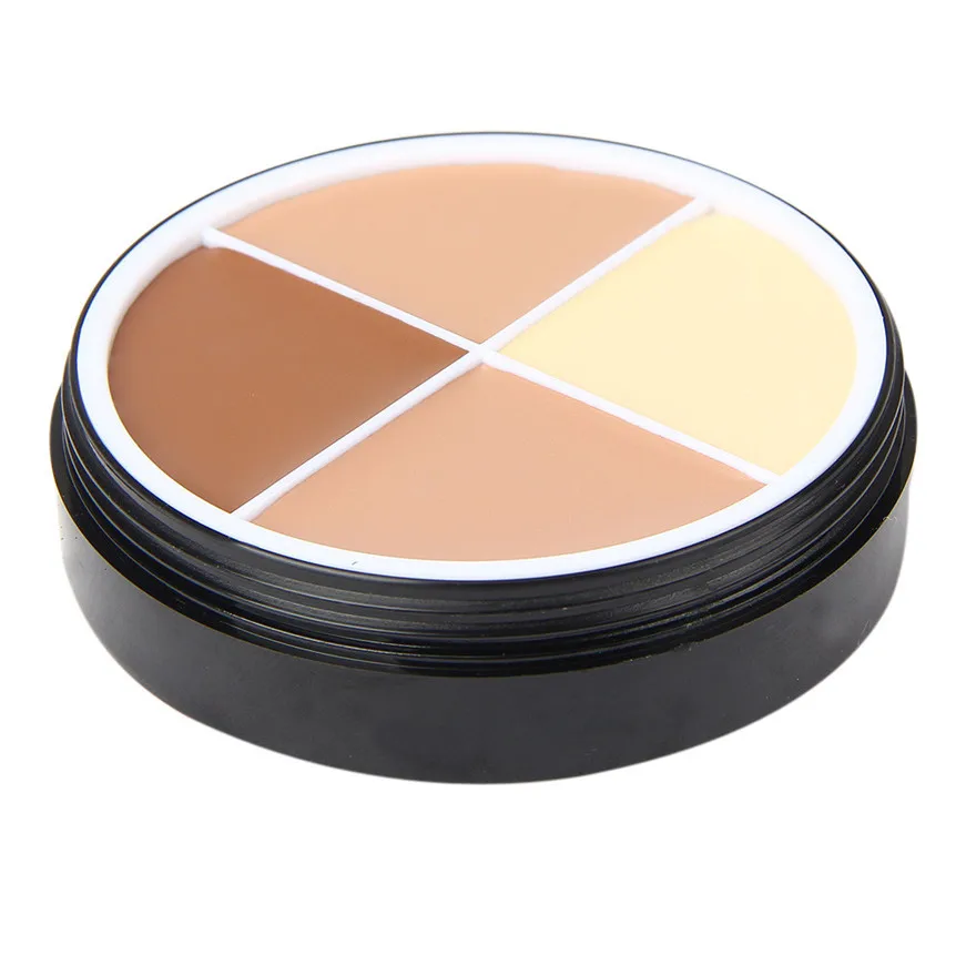 4 цвета Пудра для лица крем contour Pro макияж тональный крем Палетка «камуфляж» консилер