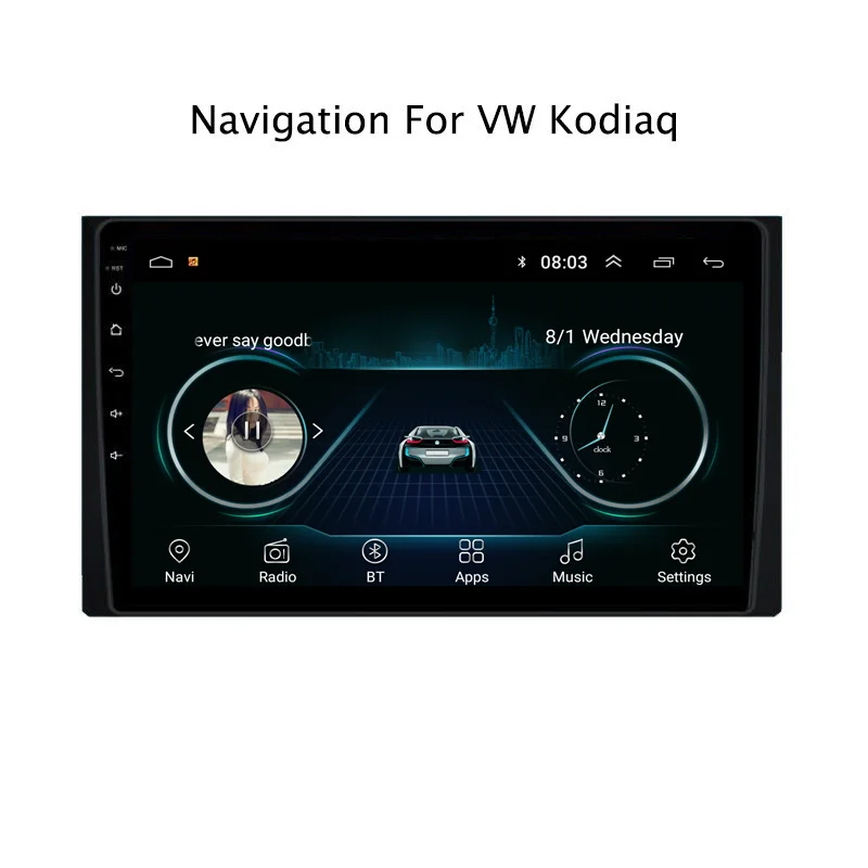 Ectwodvd Android 8 1 автомобильный dvd плеер gps навигация для Skoda Kodiaq 2016 2018 Радио