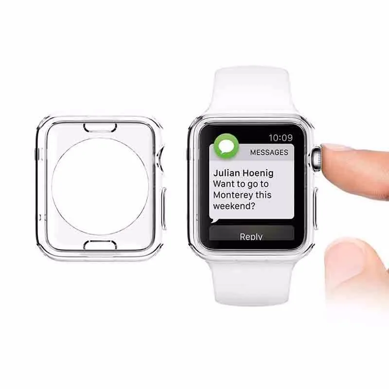 Прозрачный силиконовый чехол для Apple Watch Series 1 2 3 42 мм | Наручные часы