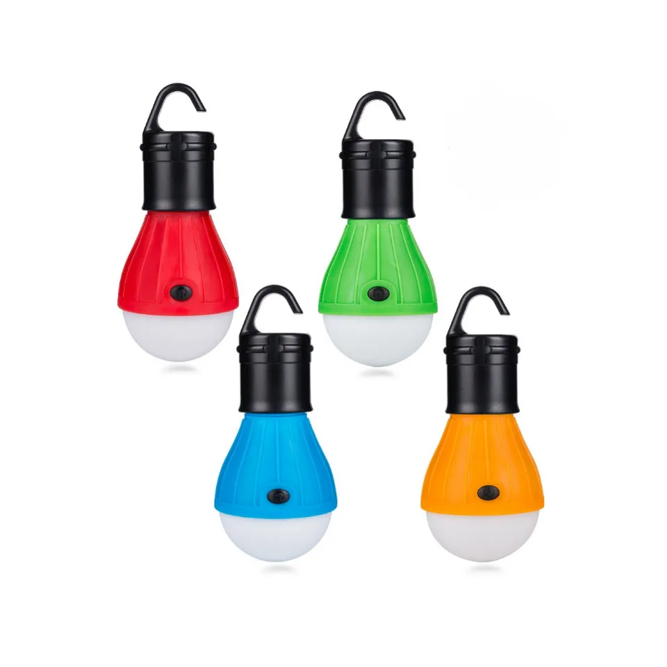7.5*12.8CM Portable Lantern Tent Light LED Bulb Emergency Lamp Waterproof Hanging Hook Flashlight For Camping 4 Colors Use 3*AAA |