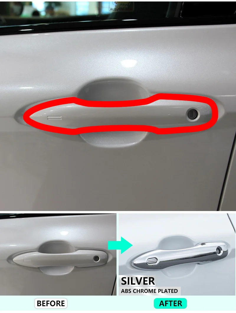 for Toyota Camry Daihatsu Altis XV70 2018 2019 Chrome Handle Cover Trim Set Luxury High Quality Accessories Car Sticker | Автомобили и