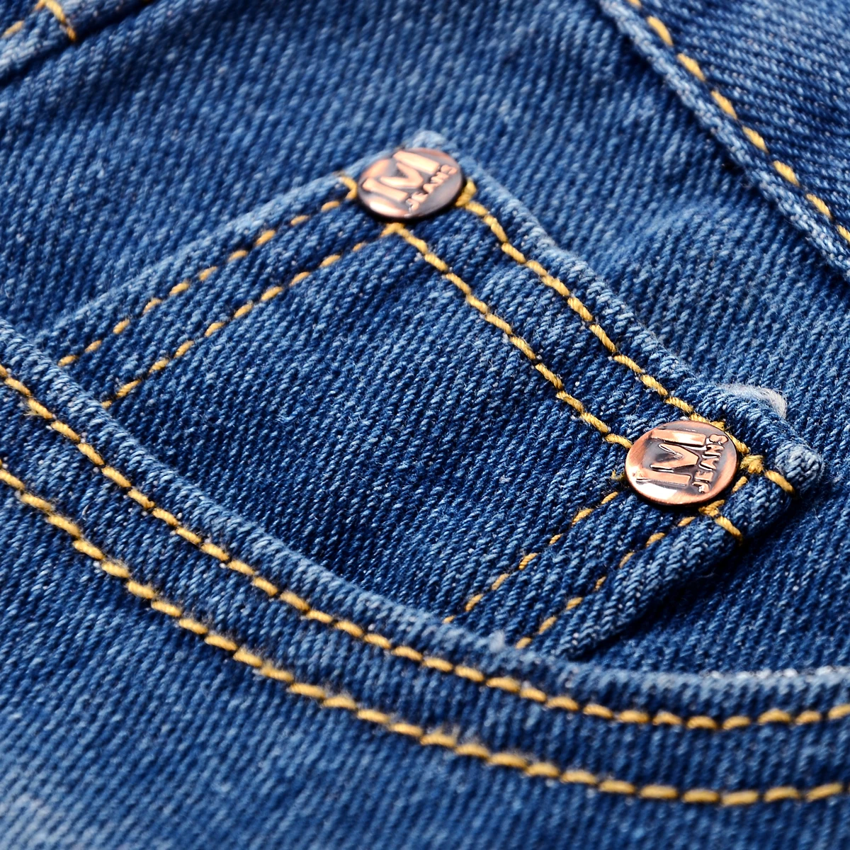 CARANFIER New Blue Jeans Men Straight Denim Trousers High Quality Classic simple Cotton Brand Buttons Men's | Мужские джинсы