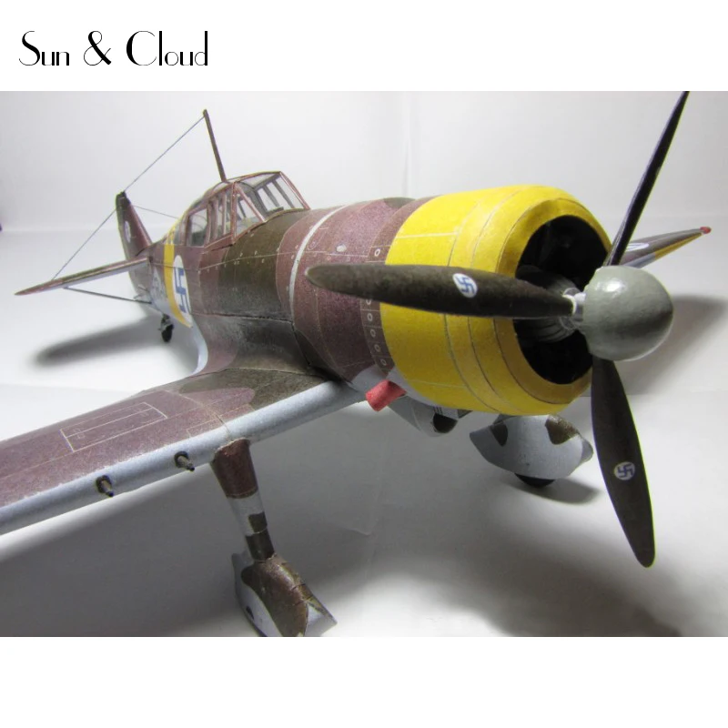 3D Fokker D. ХI самолёт в масштабе 1:32 модель самолета из бумаги для сборки ручная