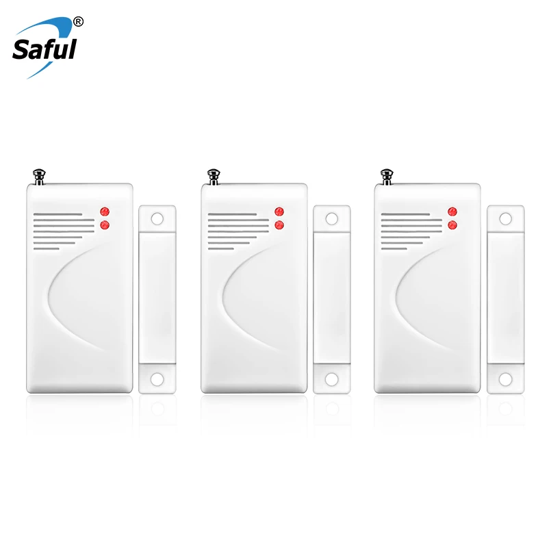 Saful 433 мГц Беспроводной двери окна Сенсор детектор с GSM антенна охранной