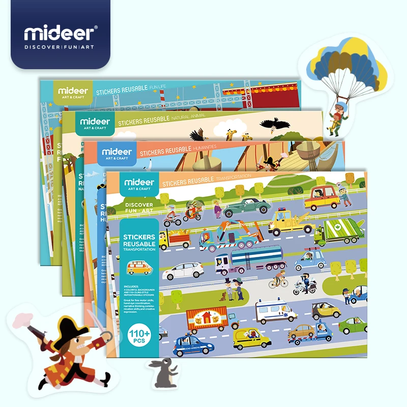Электростатическая наклейка Mideer Fun животный/забавная
