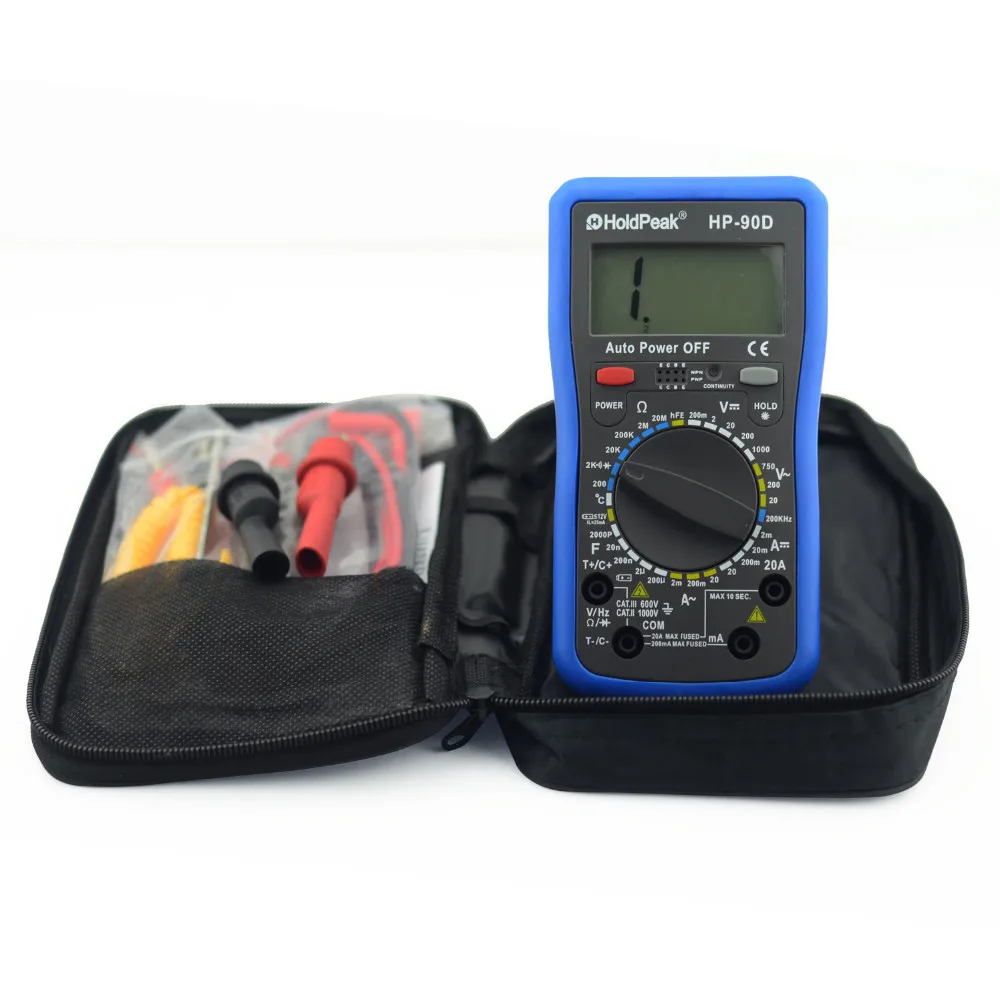 Holdpeak мультиметр Цифровой Профессиональный цифровой метр multimetro Температура