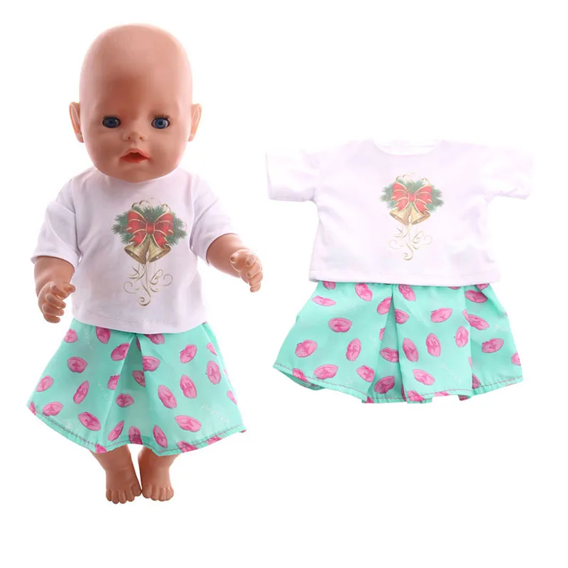LUCKDOLL летняя новая модная рубашка с принтом юбка набор для 18 &quotамериканские куклы