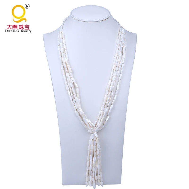 Romantic shell bead necklace nice jewelry women multitiered pendant tassel femme statement | Украшения и аксессуары