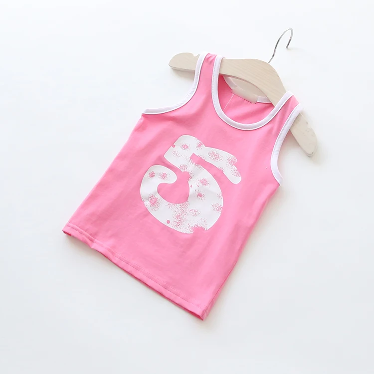 Новинка лета 2018 Детская футболка с мультипликационным принтом жилет спортивный