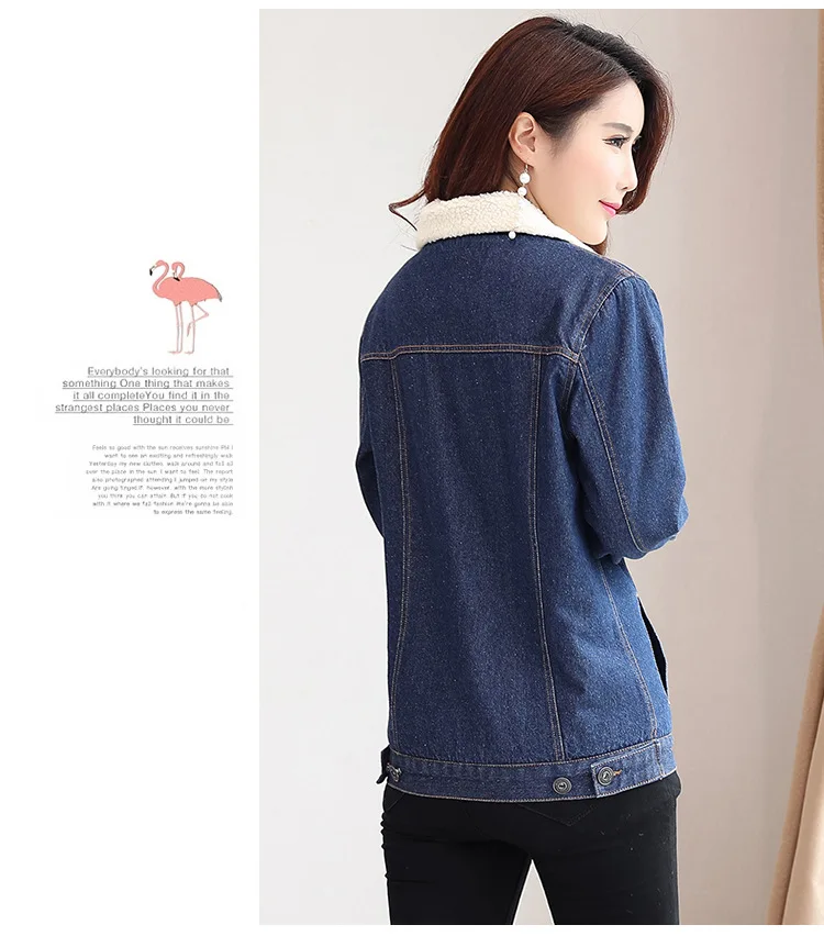 Корейский стиль ягненка шерстяное джинсовое пальто 2018 осень зима флис