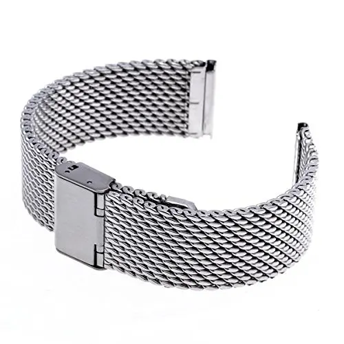 YCYS ремешок сменный стальной Серебряный складной для часов Новый 20 мм|replacement straps for