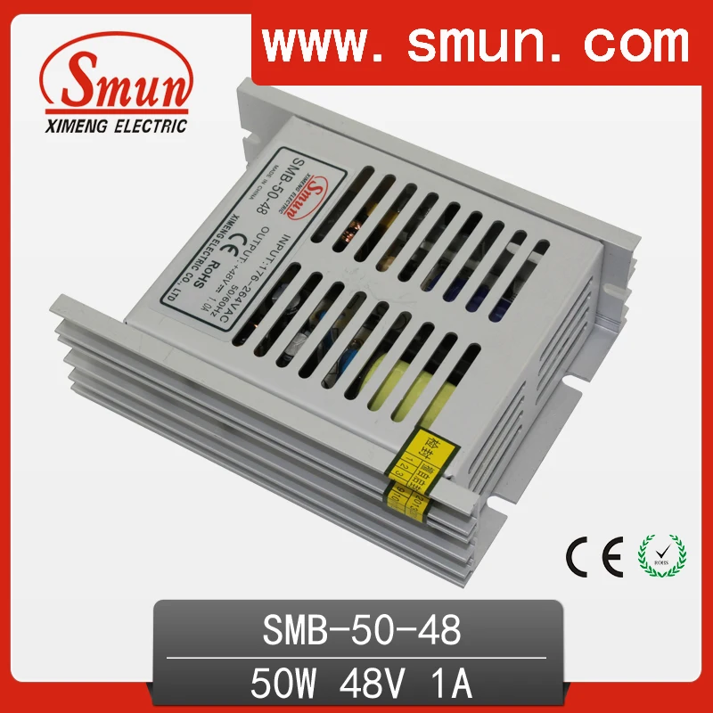 Источник питания SMUN сверхтонкий источник с одним выходом 50 Вт 48 В 1 А для