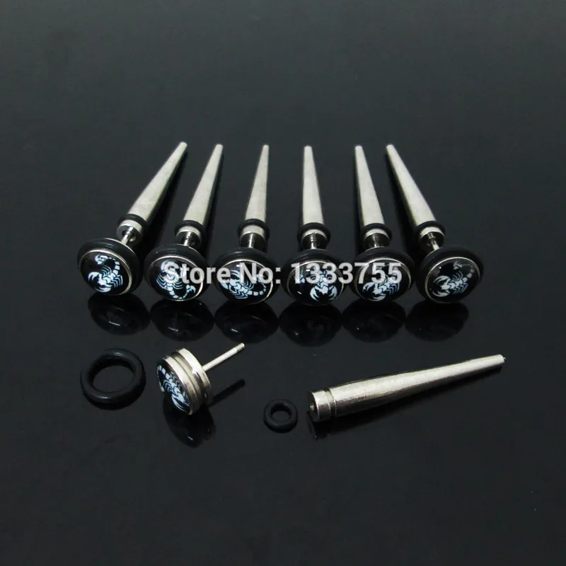 Бесплатная доставка пирсинг украшения для тела 1 пара 8 мм Иллюзия обманка из