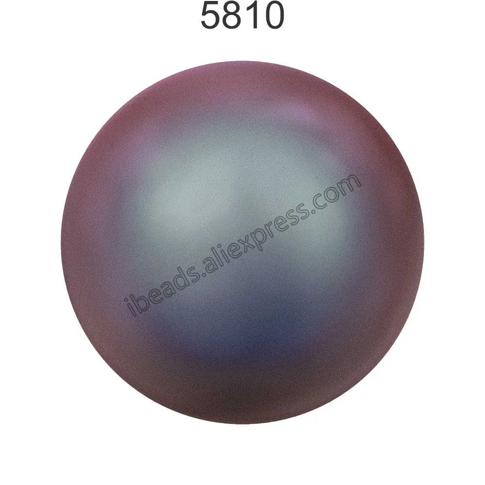 Iridescent Red 947 Кристалл от Swarovski 5810 Переливающаяся цветная серия жемчужин полностью просверленное отверстие для браслета из бисера ювелирное изделие - Цвет: Iridescent Red 947