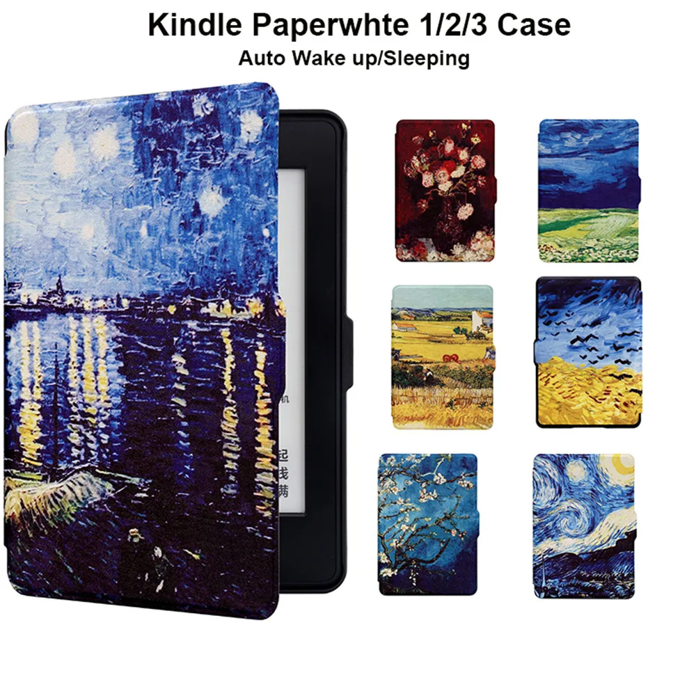 Магнитный смарт чехол для Amazon Kindle Paperwhite 1/2/3 (5 го 6 7 поколения) Ультратонкий с