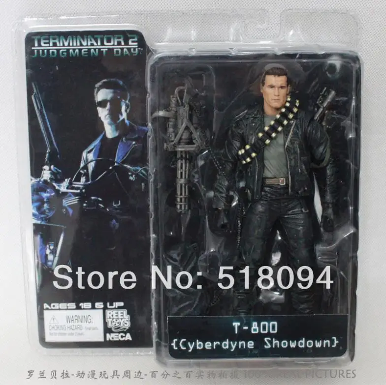 Бесплатная доставка NECA Терминатор 2 фигурку T 800 Cyberdyne Showdown ПВХ фигурка игрушки 7