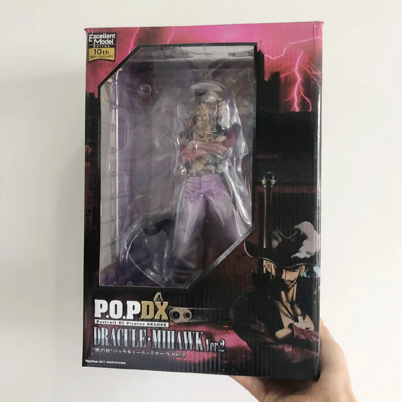 Deluxe World Government Dracule Mihawk Action Figure POP Anime Toy 10th Anniversary Big Excellent Model Collectibles images - 6