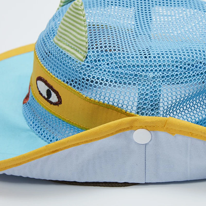 Cat Baby Sun Bucket Hat with Wide Brim Toddler Boy Girl Summer UV Protection Caps Mesh Breathable Comfortable Chinstrap Stay On | Детская