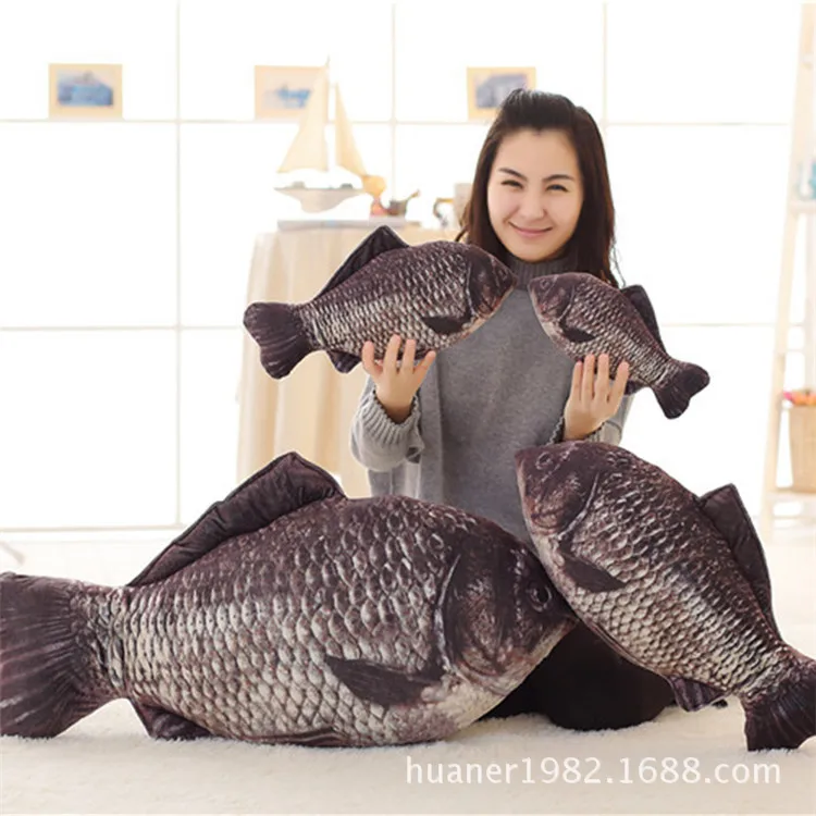 Подушка для сна в виде карпа плюшевая игрушка имитация рыбы кукла подарок на день