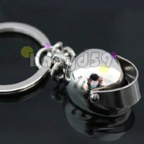 Сплав мотоциклетный мини-шлем брелок для автомобильных ключей кольцо влюбленных