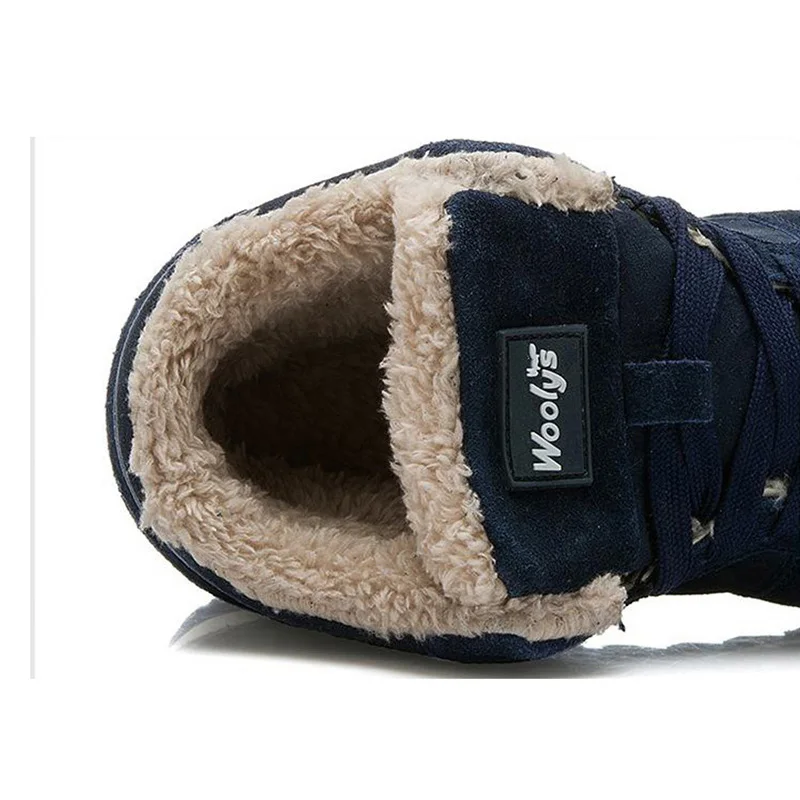 Men Boots Winter Shoes With Fur 2018 Warm Snow Ankle Cross Tie Work Footwear Fashion | Обувь