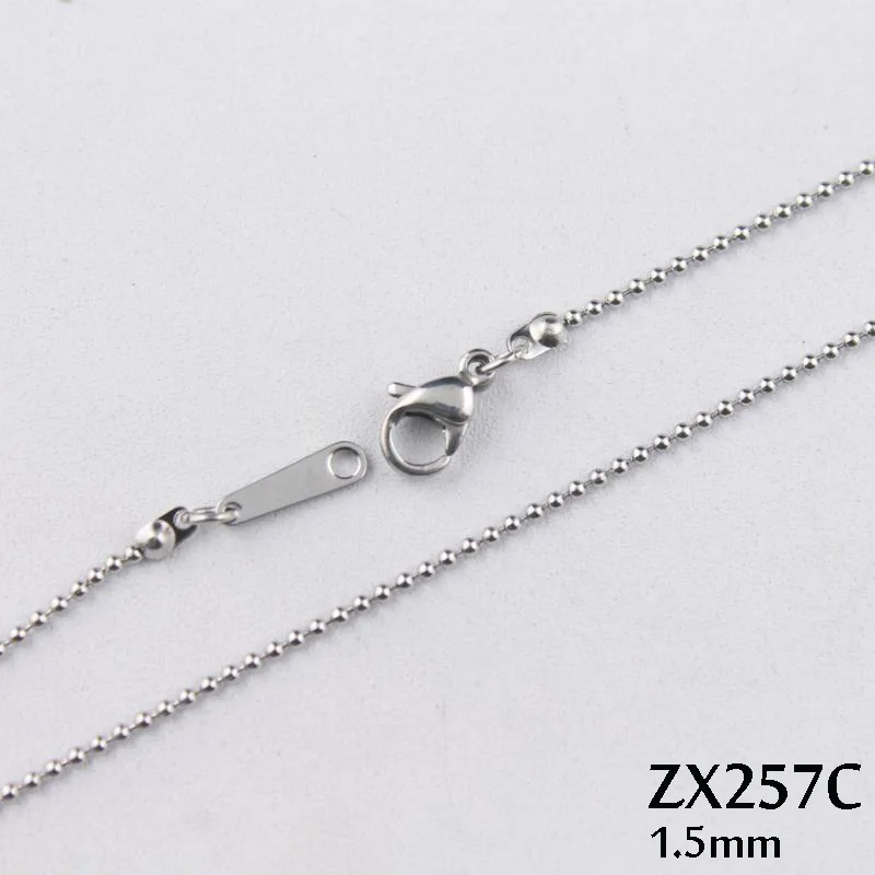 Цепочка Из Нержавеющей Стали с застежкой карабином 1 5 мм 20 шт.|stainless steel necklace|steel