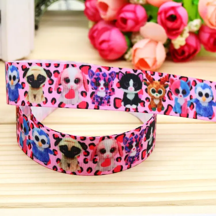

7/8inch Free Shipping Cartoon Printed Grosgrain Ribbon Hairbow Headwear Party Decoration Diy Wholesale OEM 22mm P4999