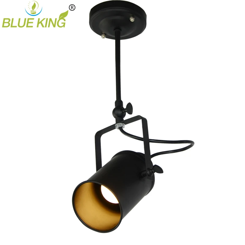 

Nordic creative black loft ceiling lamps with E27 Socket iron restaurant balcony study corridor hall indoor lighting