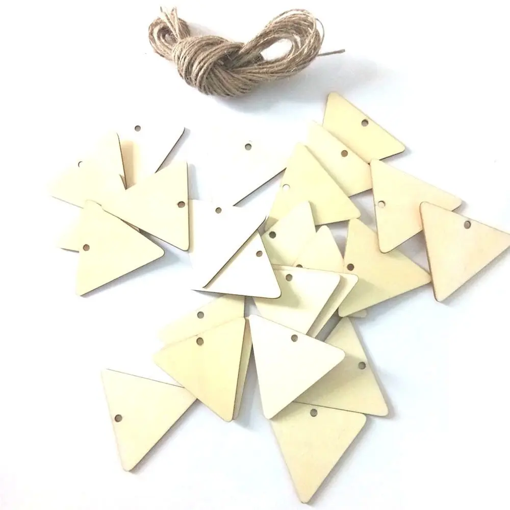 25 шт./компл. деревянные доски бирки подвесные этикетки логотип знак лист сделай