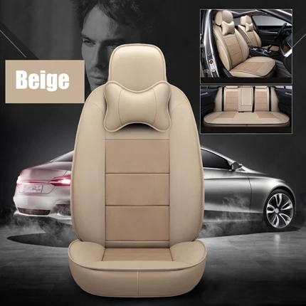 beige CARTAILOR натуральной кожи сиденья протектор для Toyota Sienna чехлы сидений мотоциклов и аксессуары Custom Fit сиденья для автомобилей Стиль комплект - Название цвета: beige