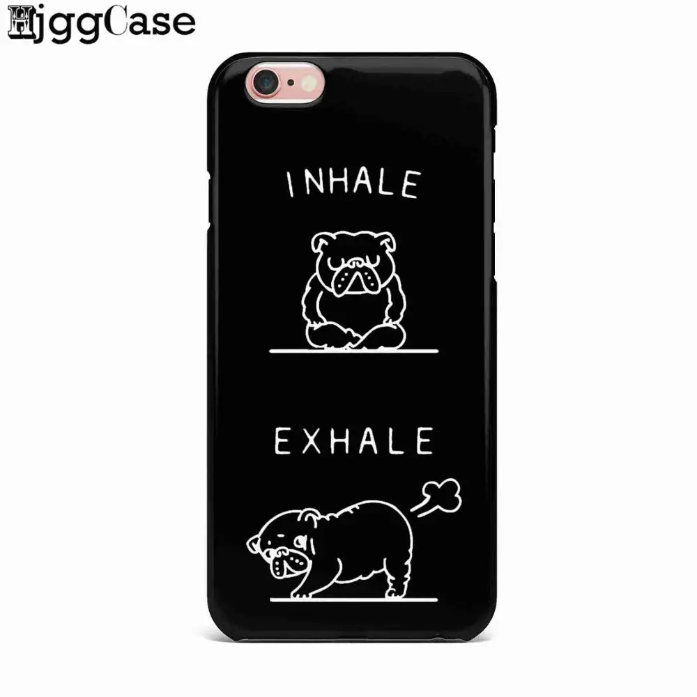 Милый Французский бульдог Inhale выдыхающий чехол для телефона iPhone X 8 8 Plus 7 7 Plus 6 6s Plus 5s SE Мягкий ТПУ черный чехол для телефона оболочка - Цвет: TPU  A3168