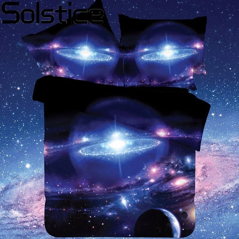Solstice домашний текстиль галактика Вселенная космическая тематика 2 шт/3 шт/4 | Комплекты постельного белья -32822819652