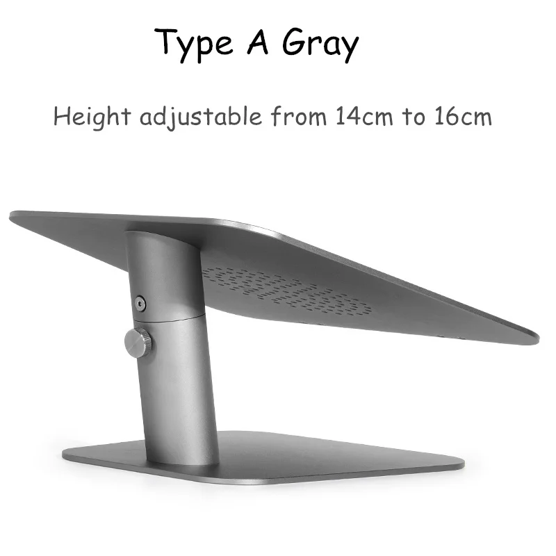 Type A Gray Подставка для ноутбука, подъемный держатель, алюминиевая регулируемая высота/угол наклона, подставка для ноутбука, охлаждающий кронштейн для MacBook Mini Air Pro - Цвет: Type A Gray